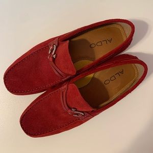Men’s Aldo Red Suede Boat Shoes
